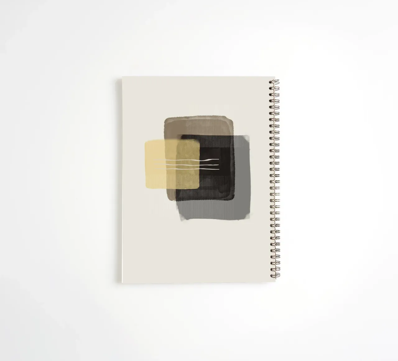 Modern abstract shapes in retro style with yellow and brown diario ad anelli da Imaginative