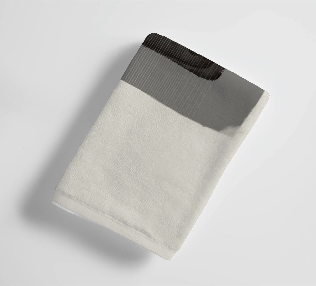 Modern abstract shapes in retro style with yellow and brown towel by Imaginative