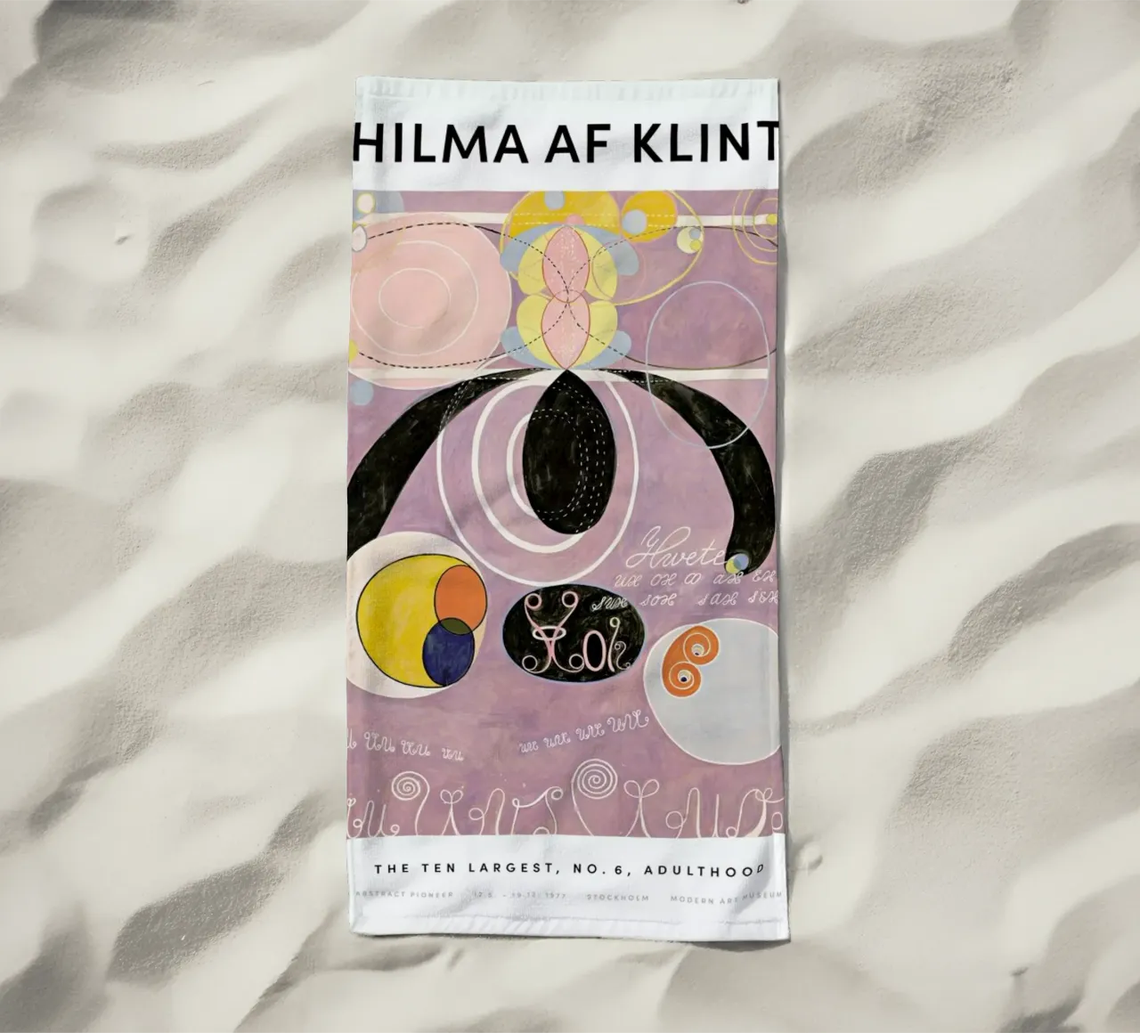 Hilma af Klint - The Ten Largest, No. 6 II toalla de playa de Vintage by JUNIQE
