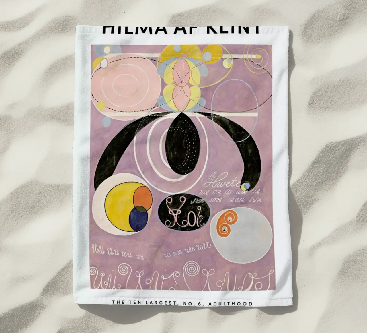 Hilma af Klint - The Ten Largest, No. 6 II toalla de playa de Vintage by JUNIQE
