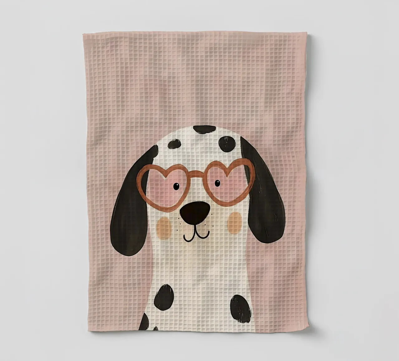 Chien mignon pour la chambre d'enfant, l'art de la salle de jeux, l'impression pour les enfants torchon de Little Lola