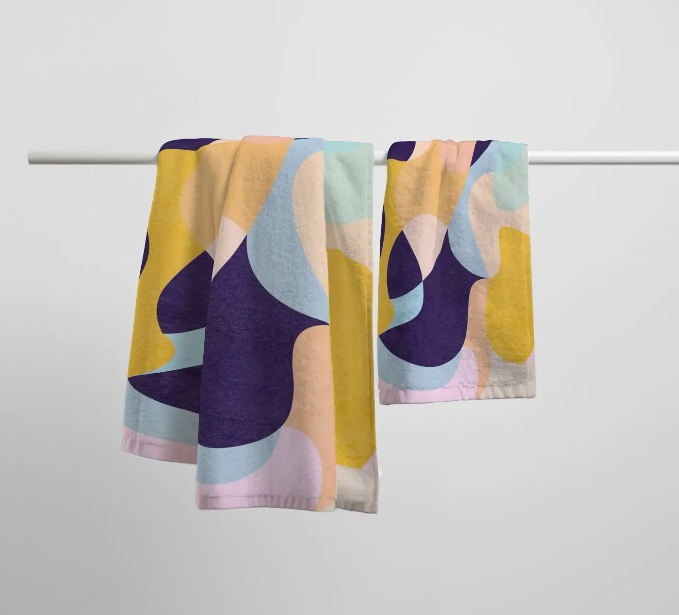 New waves towel by Lines Inside