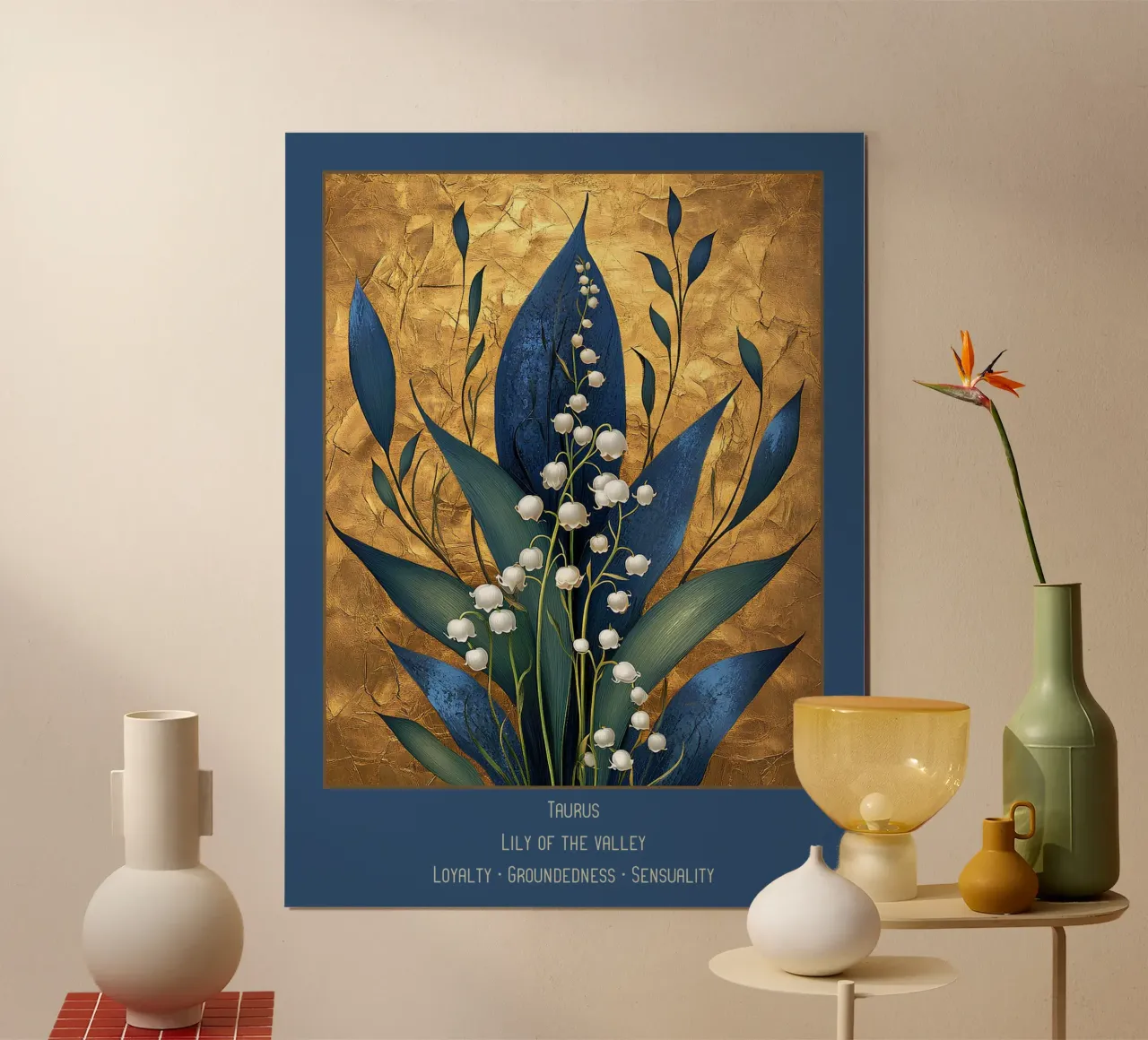 I fiori dei segni zodiacali: Toro - Mughetto poster da Art-Nouveau-Dsg