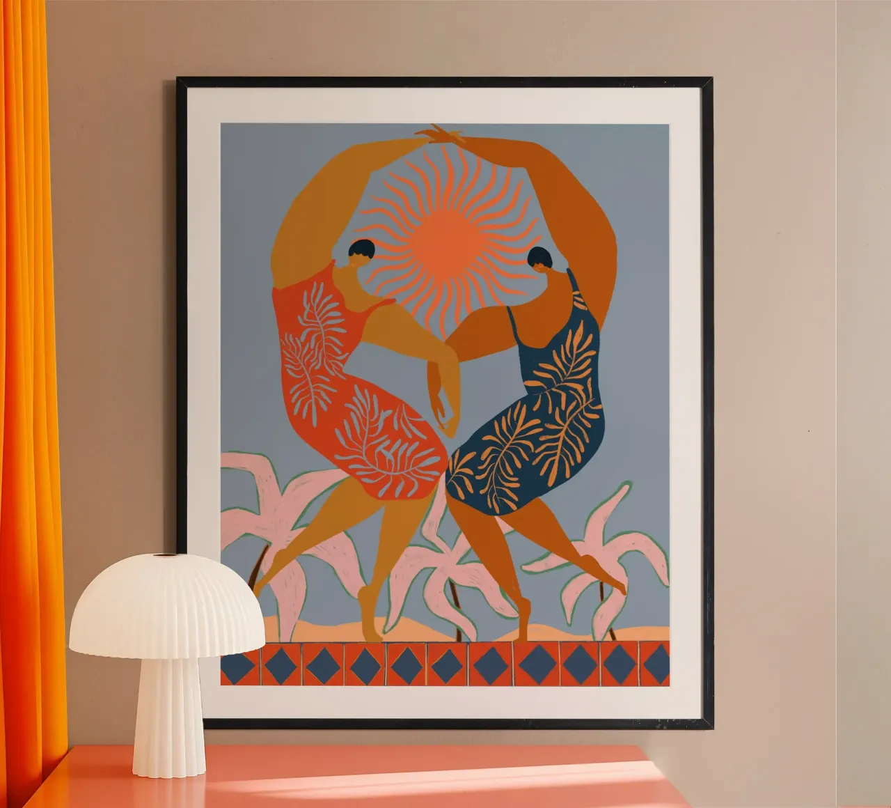 Sisterhood poster with plastic frame by Arty Guava
