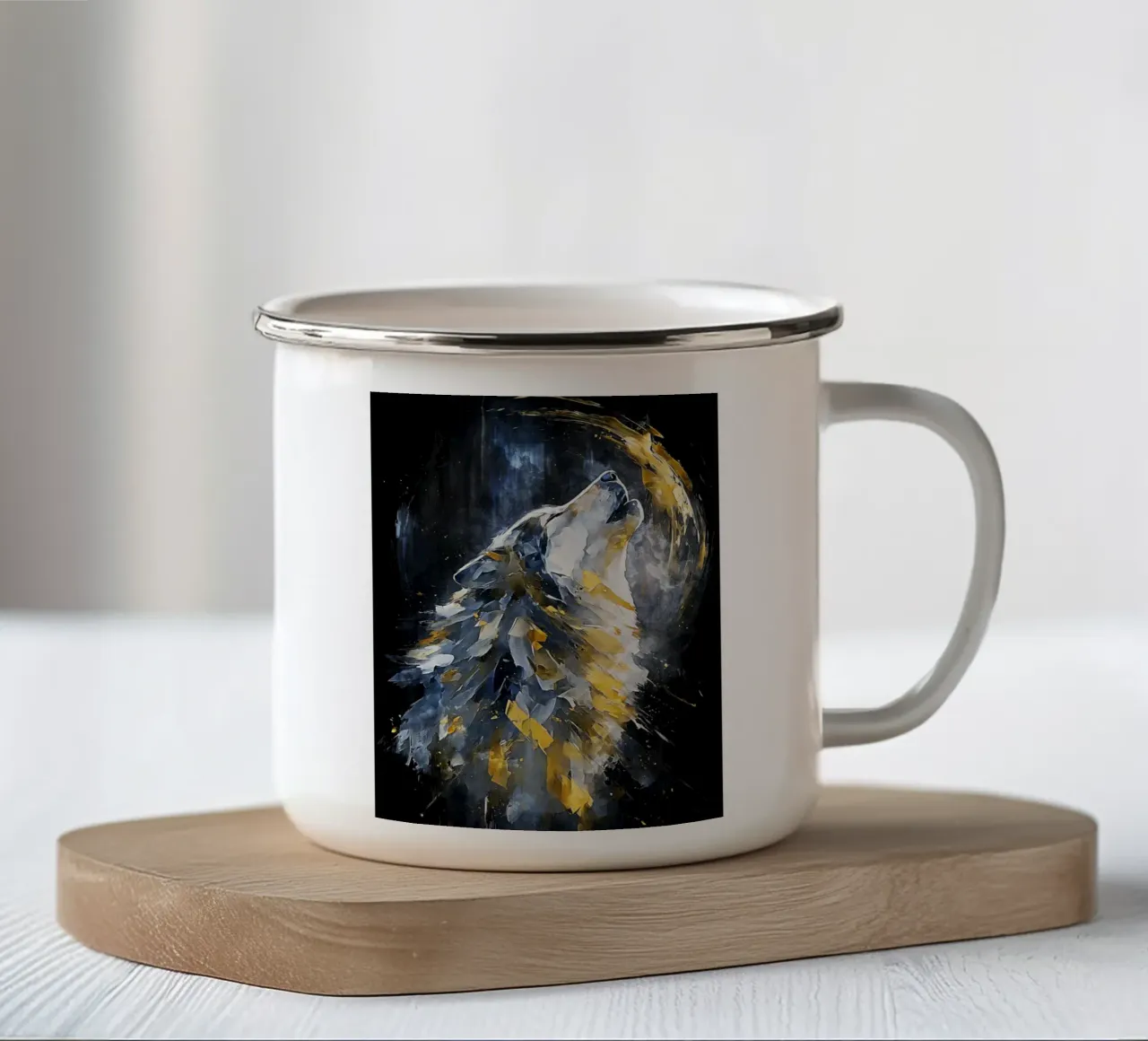 Wolf Modern 2 tazza in smalto da Mateo