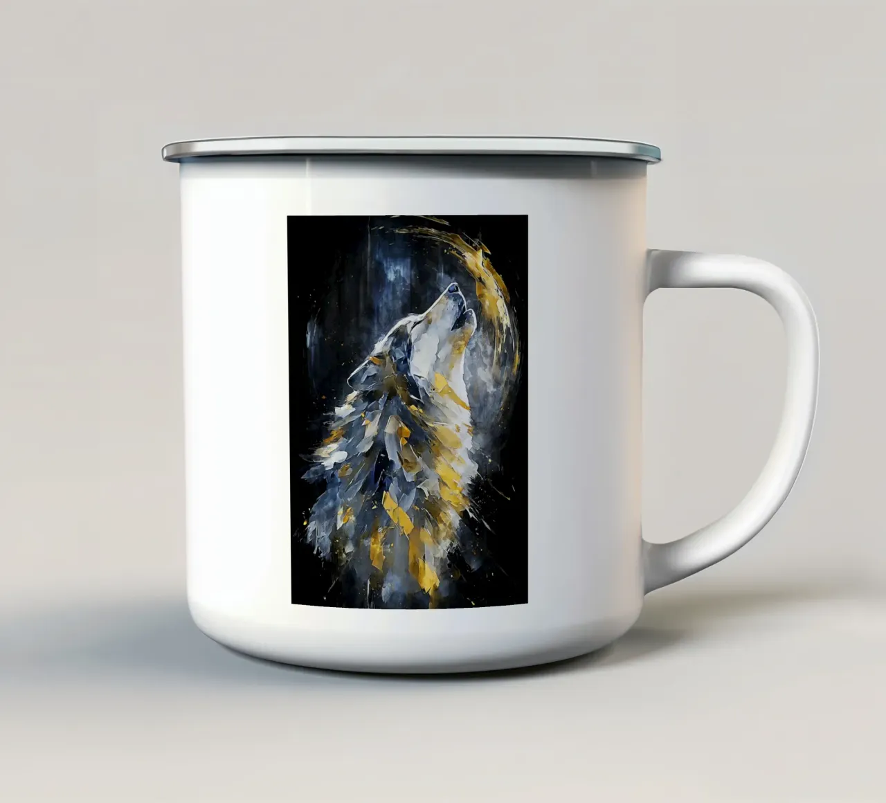 Wolf Modern 2 tazza in smalto da Mateo