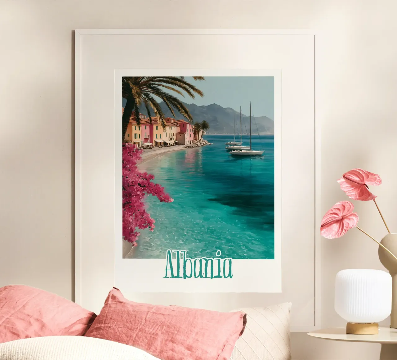 Affiche Albanie poster con telaio in plastica da Frame the World