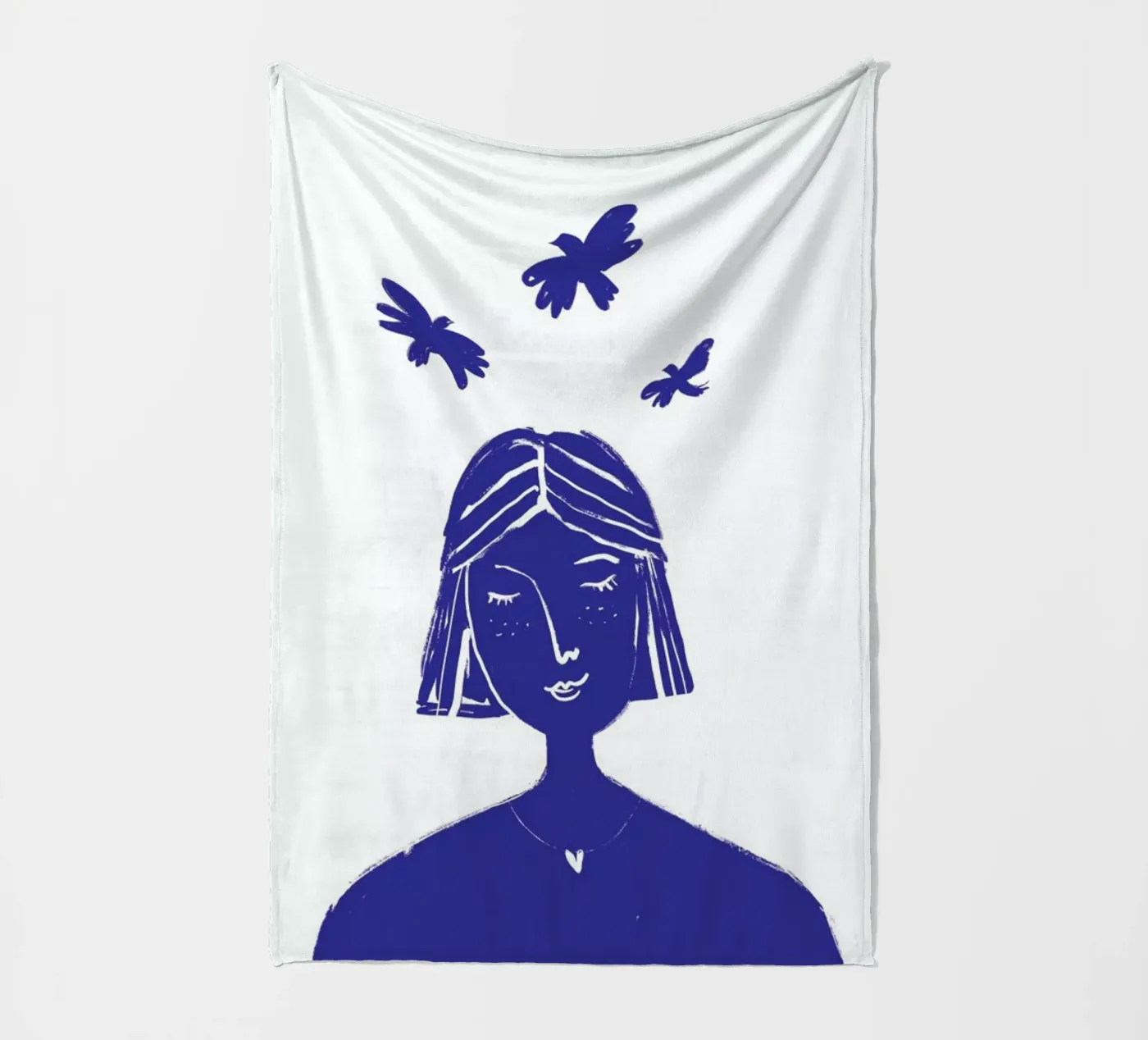 Hovering Blue Fleecedecke von Graphite