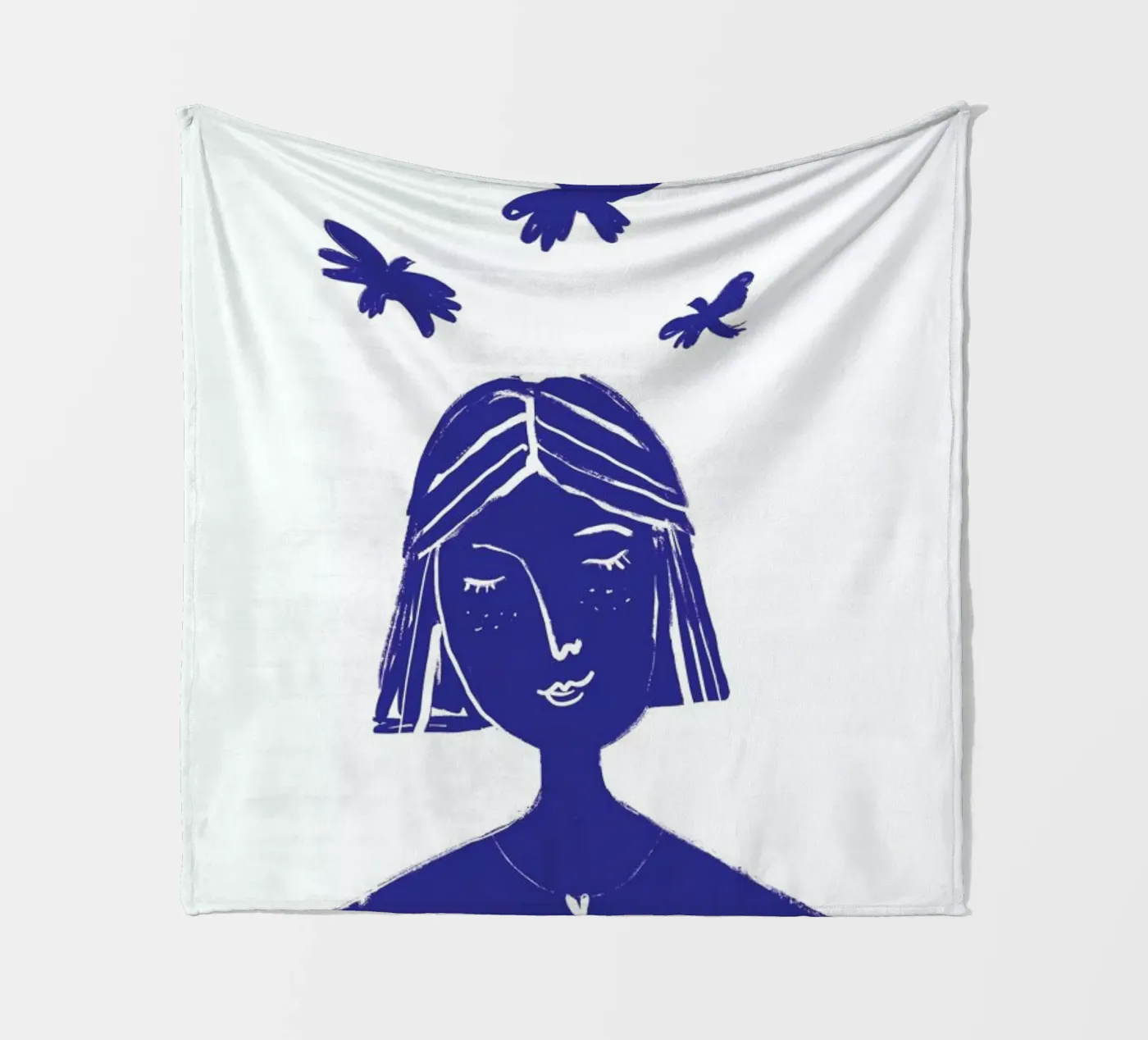 Hovering Blue Fleecedecke von Graphite