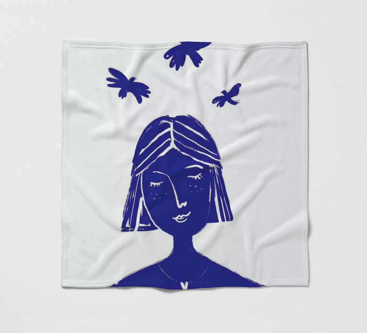 Hovering Blue Fleecedecke von Graphite