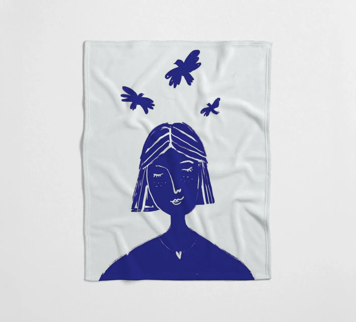 Hovering Blue Fleecedecke von Graphite