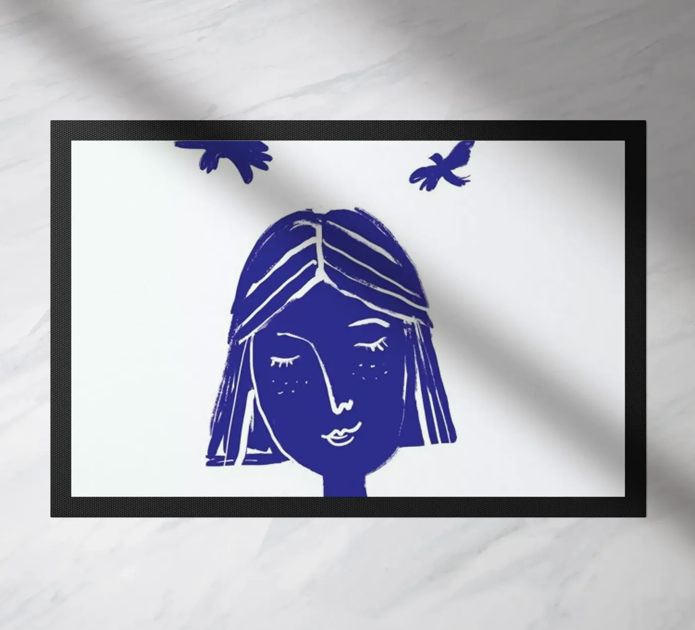 Hovering Blue Fußmatte von Graphite