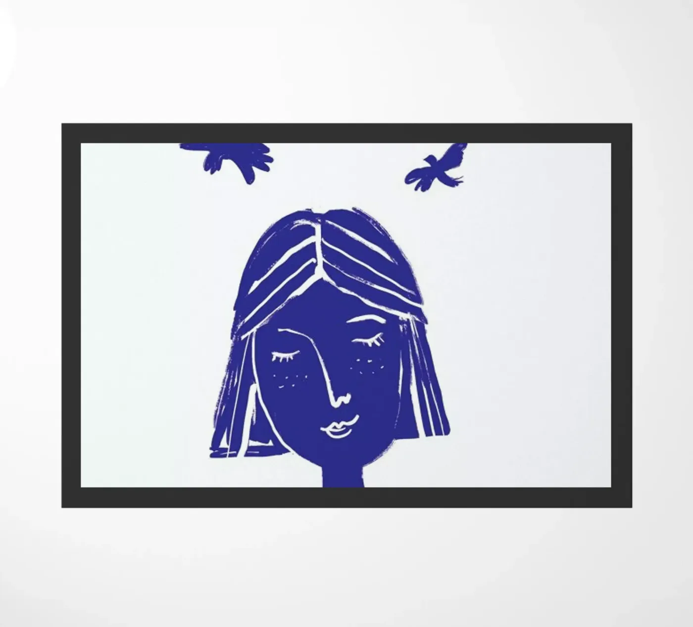 Hovering Blue paillasson de Graphite