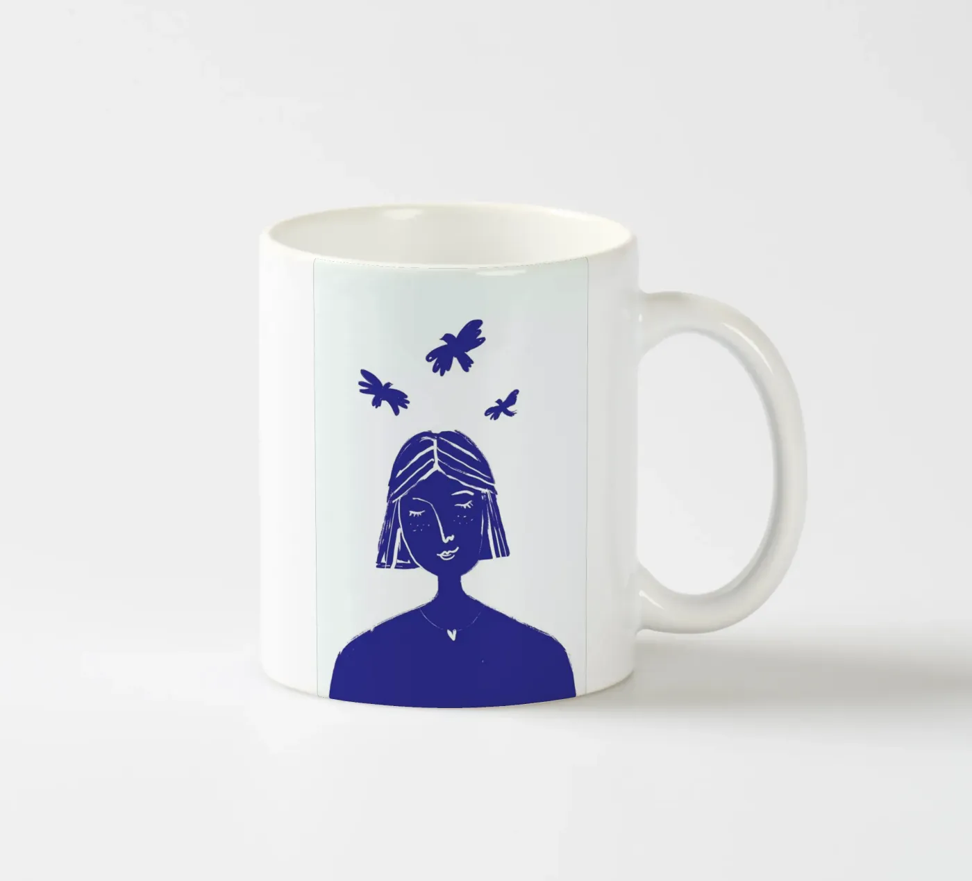 Hovering Blue ceramic mug by Graphite