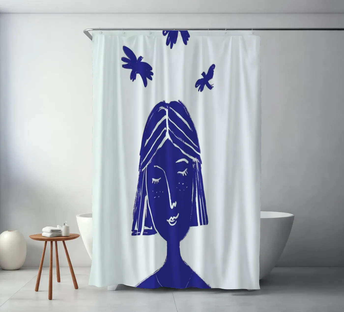 Hovering Blue Duschvorhang von Graphite