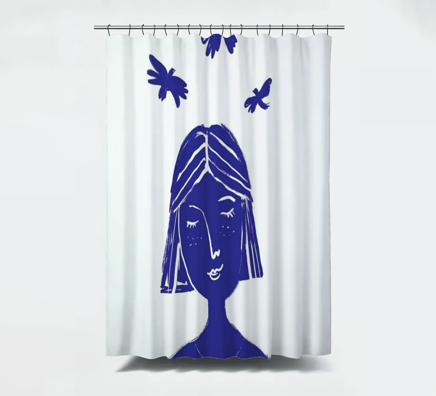 Hovering Blue Duschvorhang von Graphite