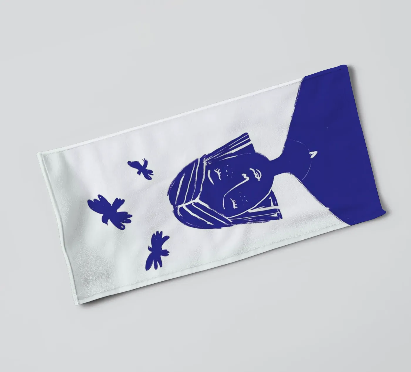 Hovering Blue towel by Graphite
