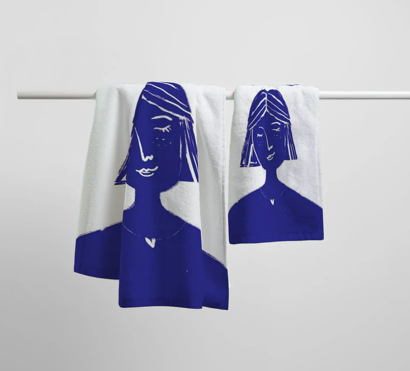 Hovering Blue towel by Graphite