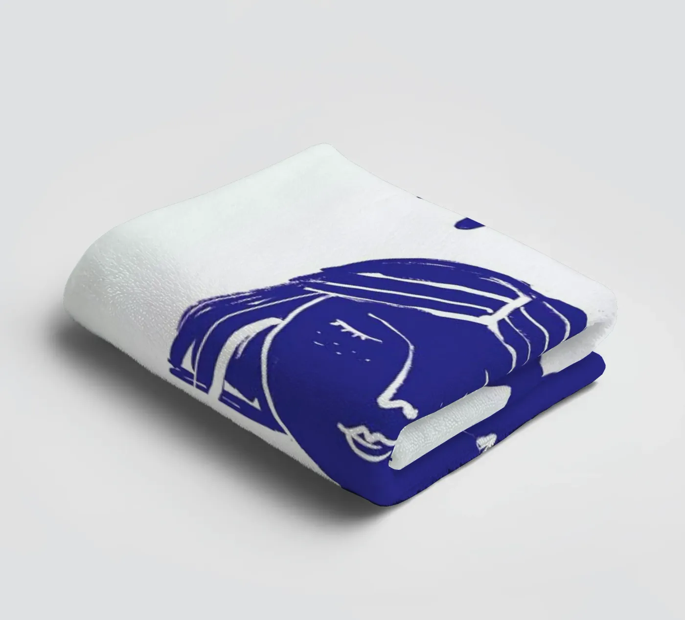 Hovering Blue towel by Graphite