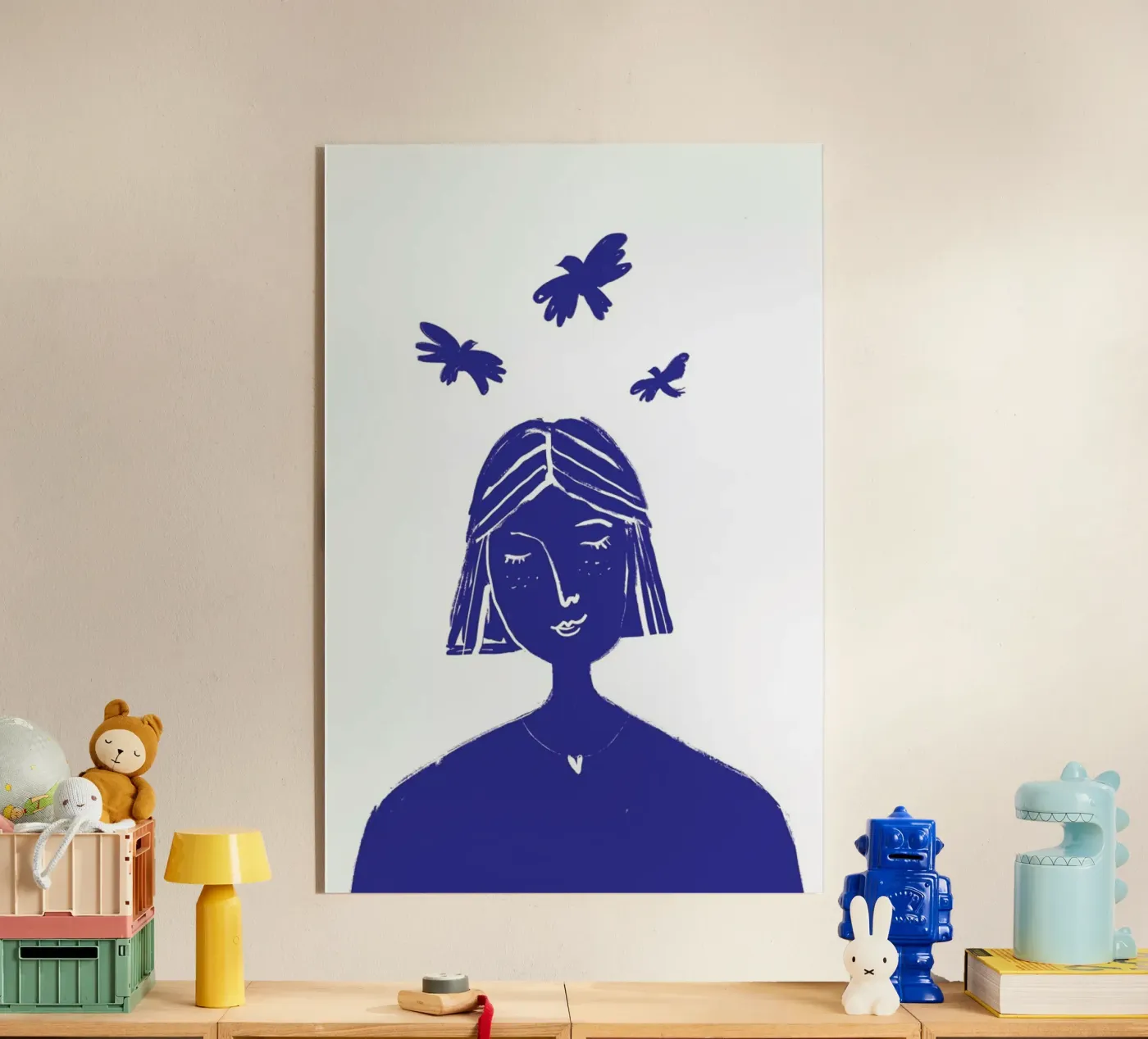 Hovering Blue Acryl-Glas von Graphite