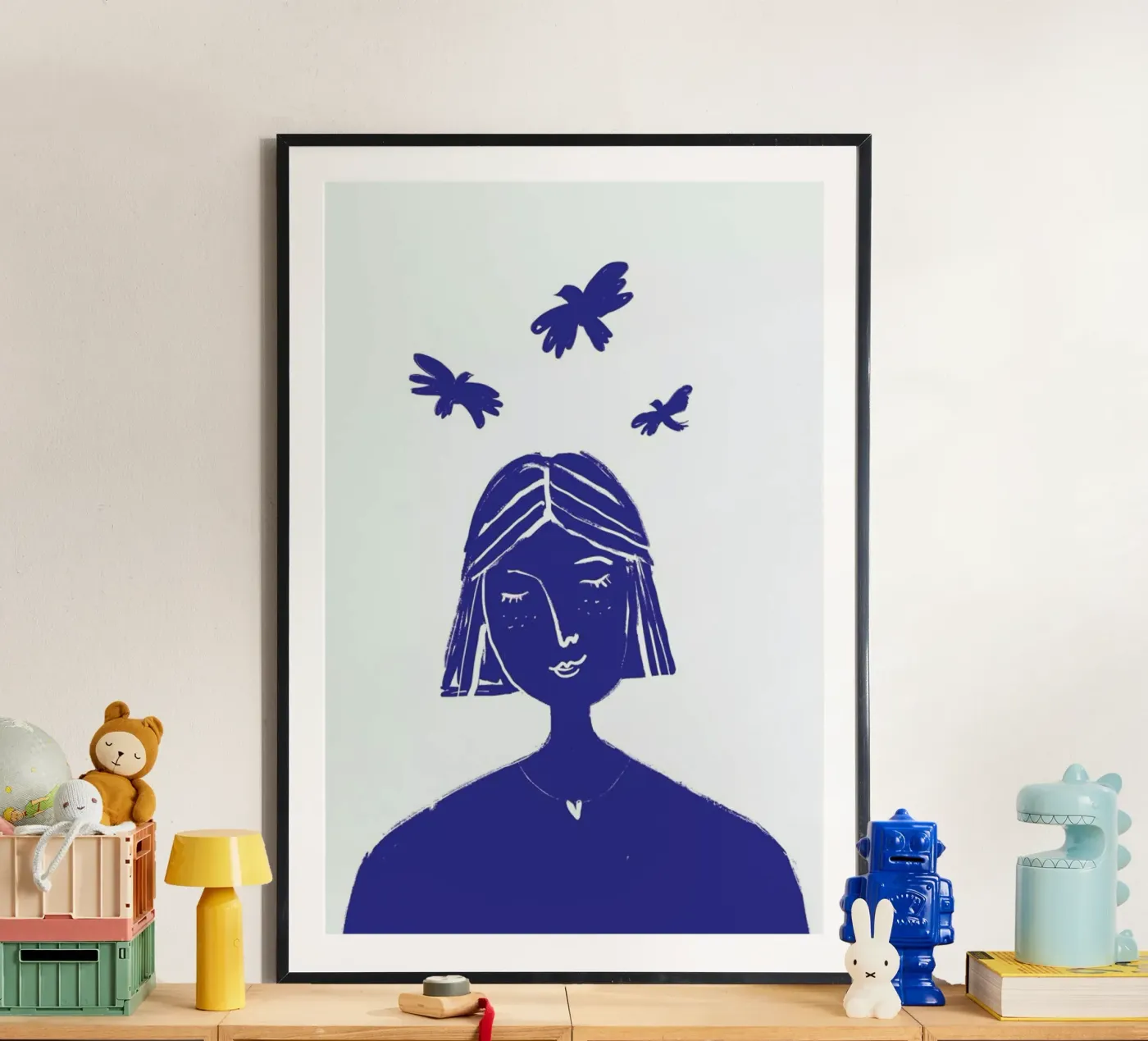 Hovering Blue poster by Graphite