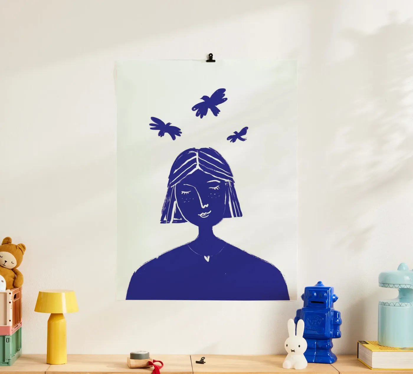 Hovering Blue poster by Graphite