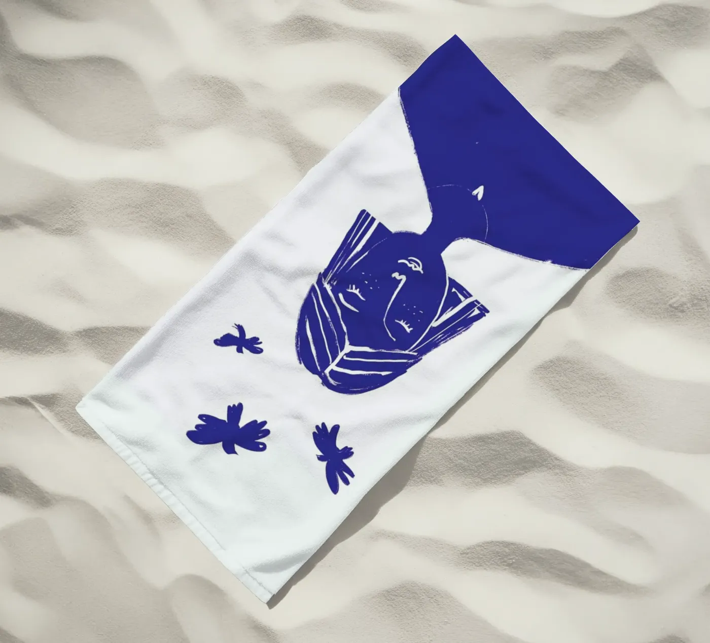 Hovering Blue strandhanddoek van Graphite