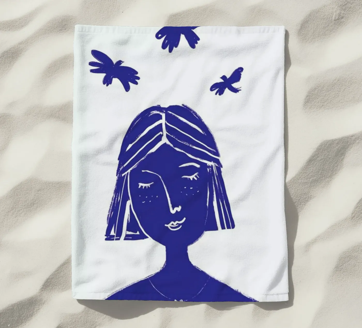 Hovering Blue strandhanddoek van Graphite