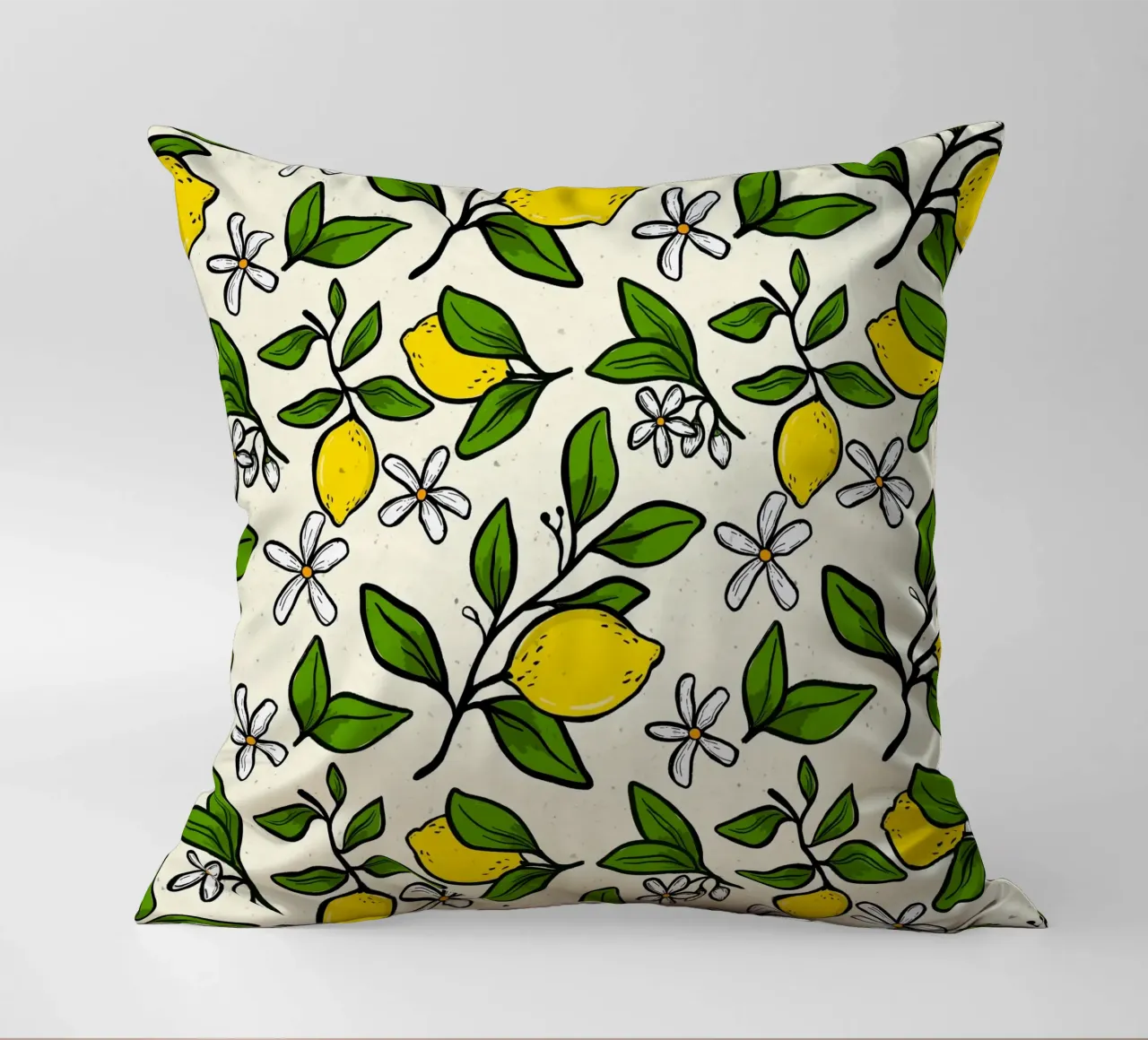 Lemon pattern cuscino da Floral by Tida