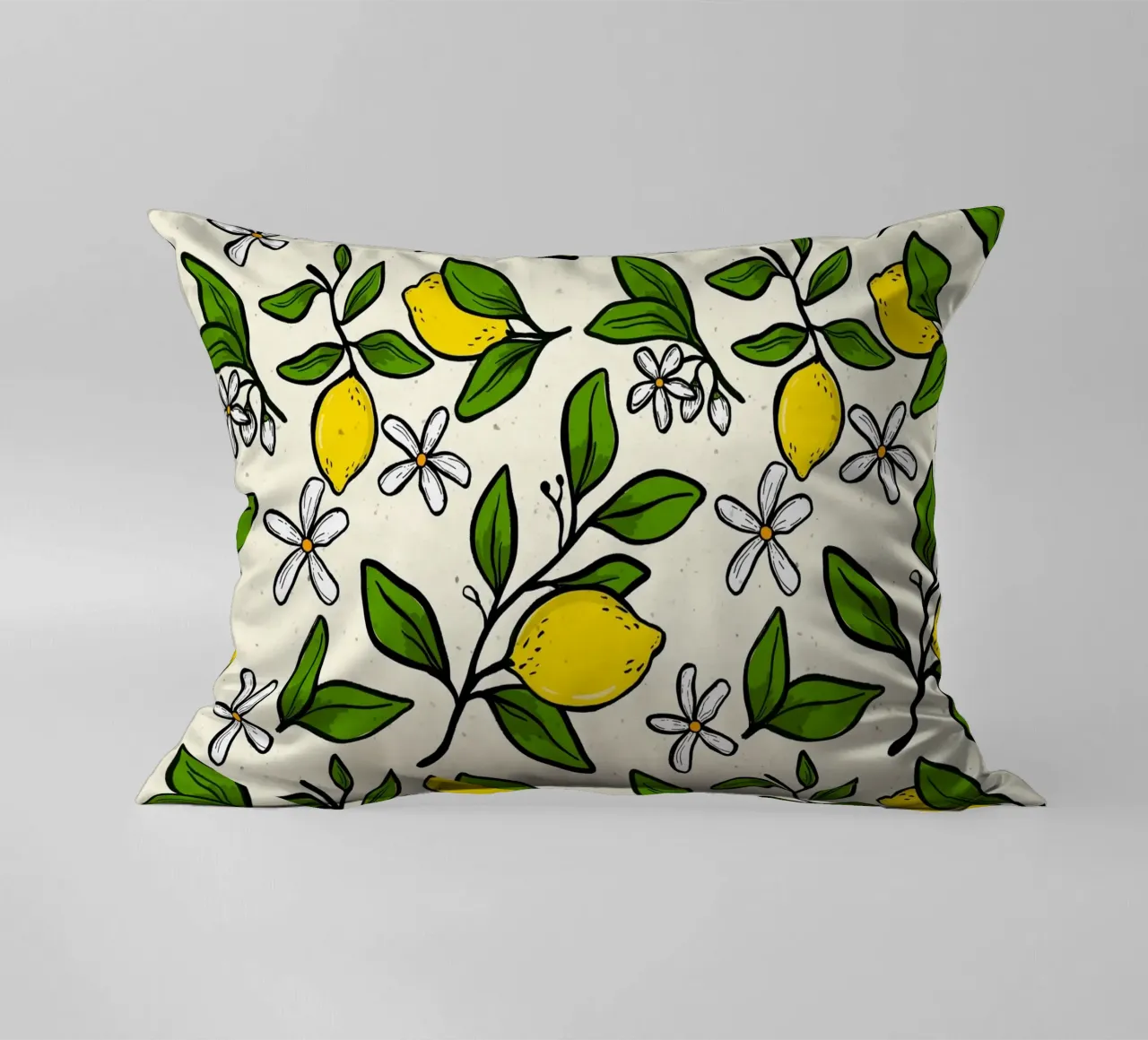 Lemon pattern cuscino da Floral by Tida