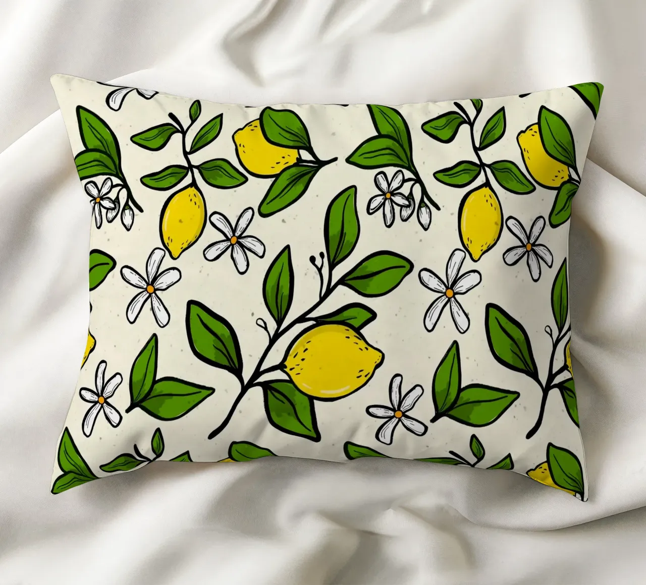 Lemon pattern cuscino da Floral by Tida