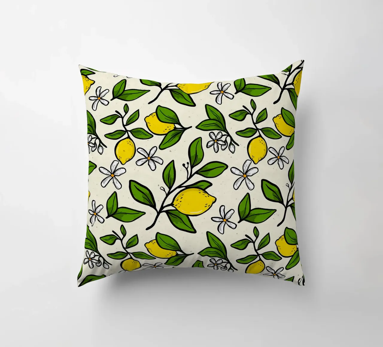 Lemon pattern cuscino da Floral by Tida