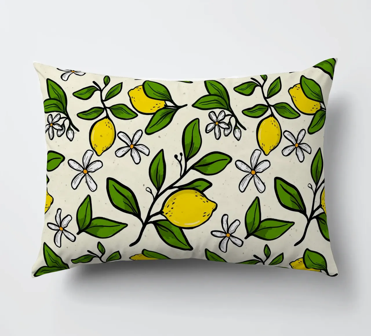 Lemon pattern cuscino da Floral by Tida