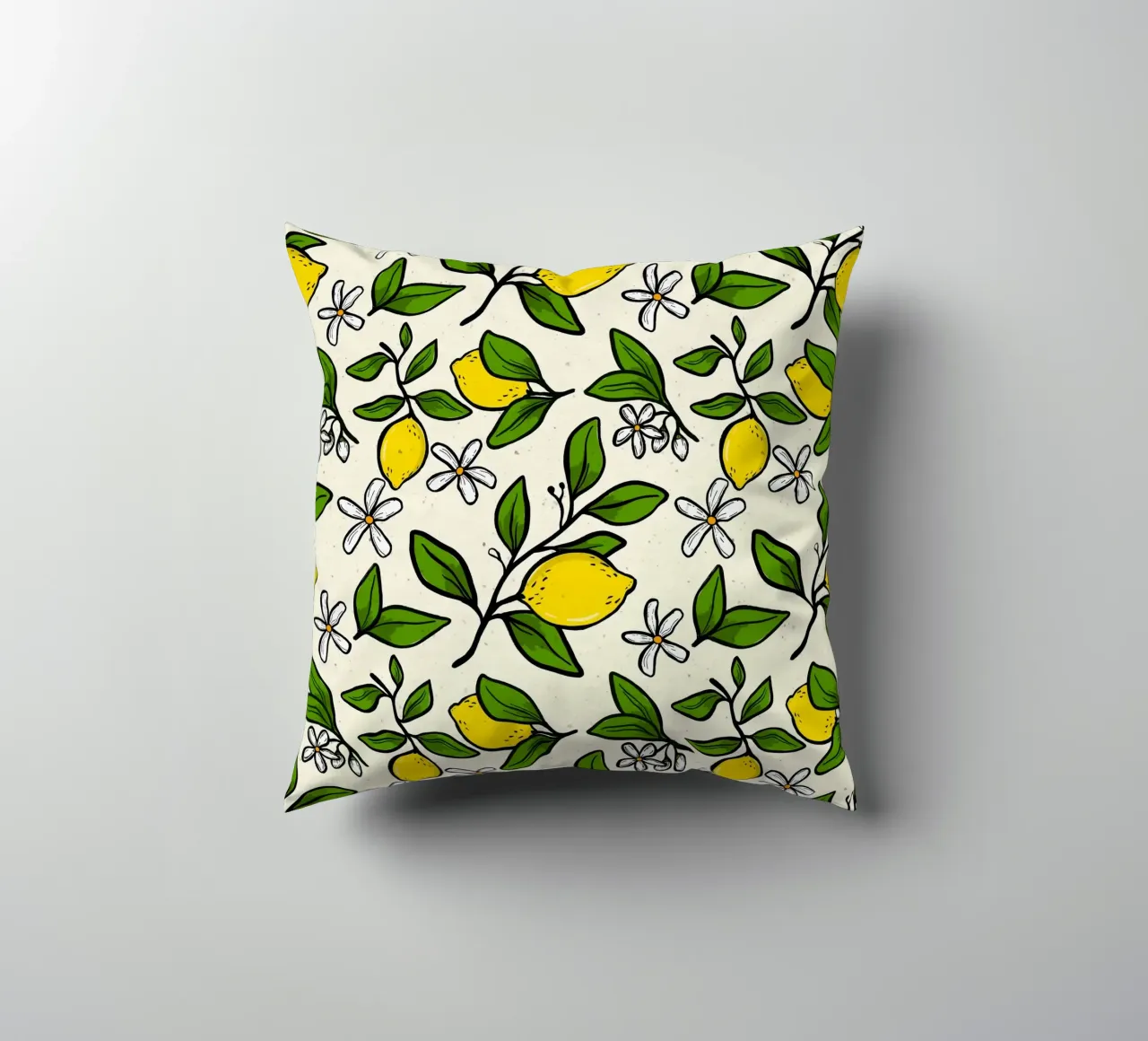 Lemon pattern cuscino da Floral by Tida