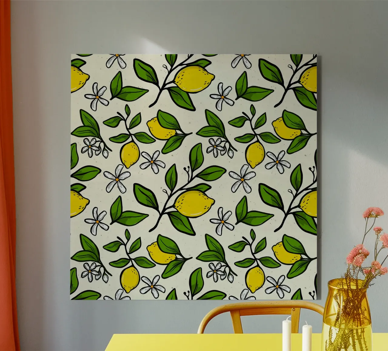 Lemon pattern pannello forex da Floral by Tida