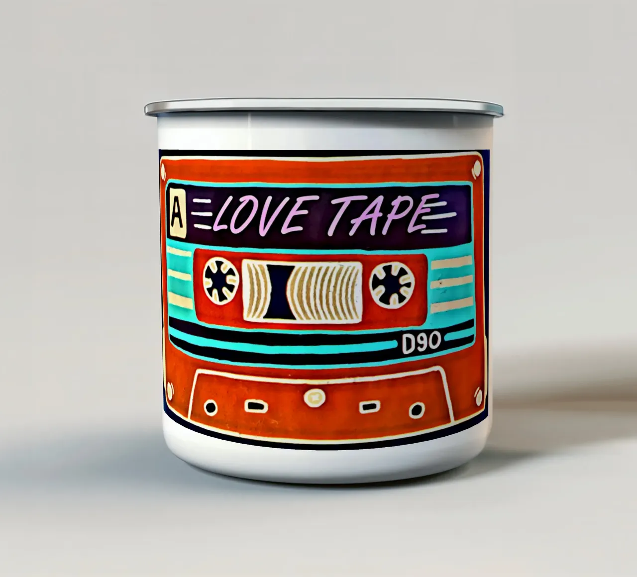 Nastro d'amore tazza in smalto da Massimo Frascogna