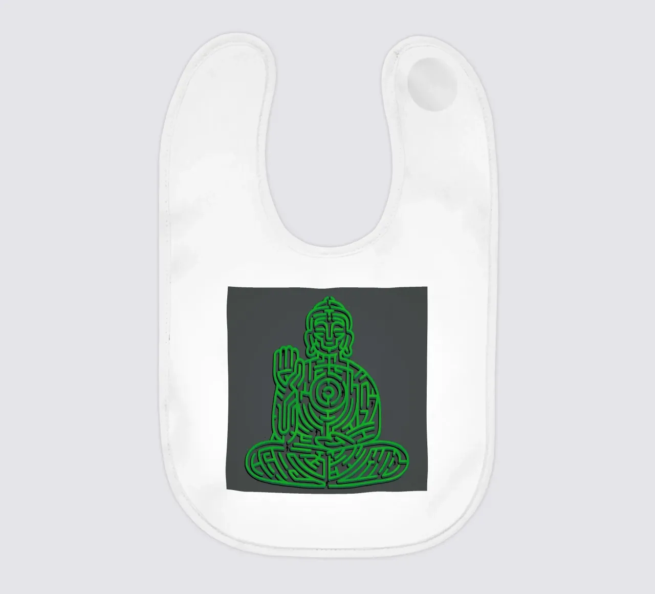 Zen Maze Meditation baby bib by Tobe Fonseca