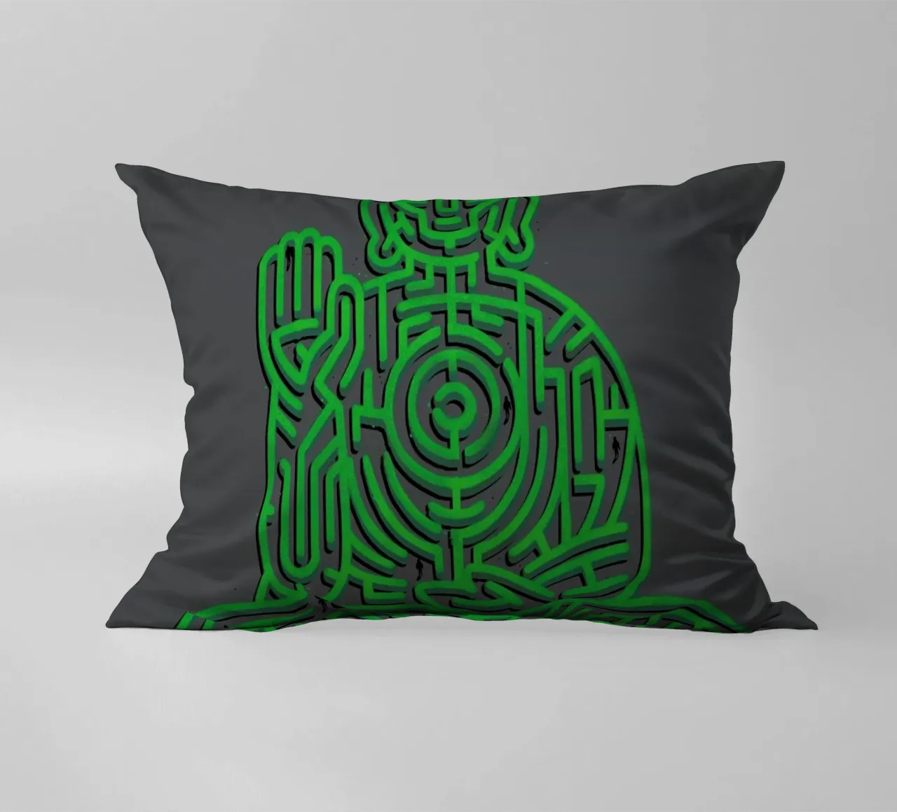 Zen Maze Meditation decorative cushion by Tobe Fonseca