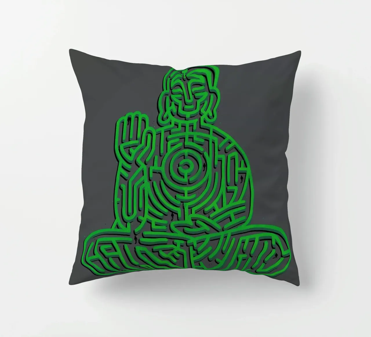 Zen Maze Meditation decorative cushion by Tobe Fonseca