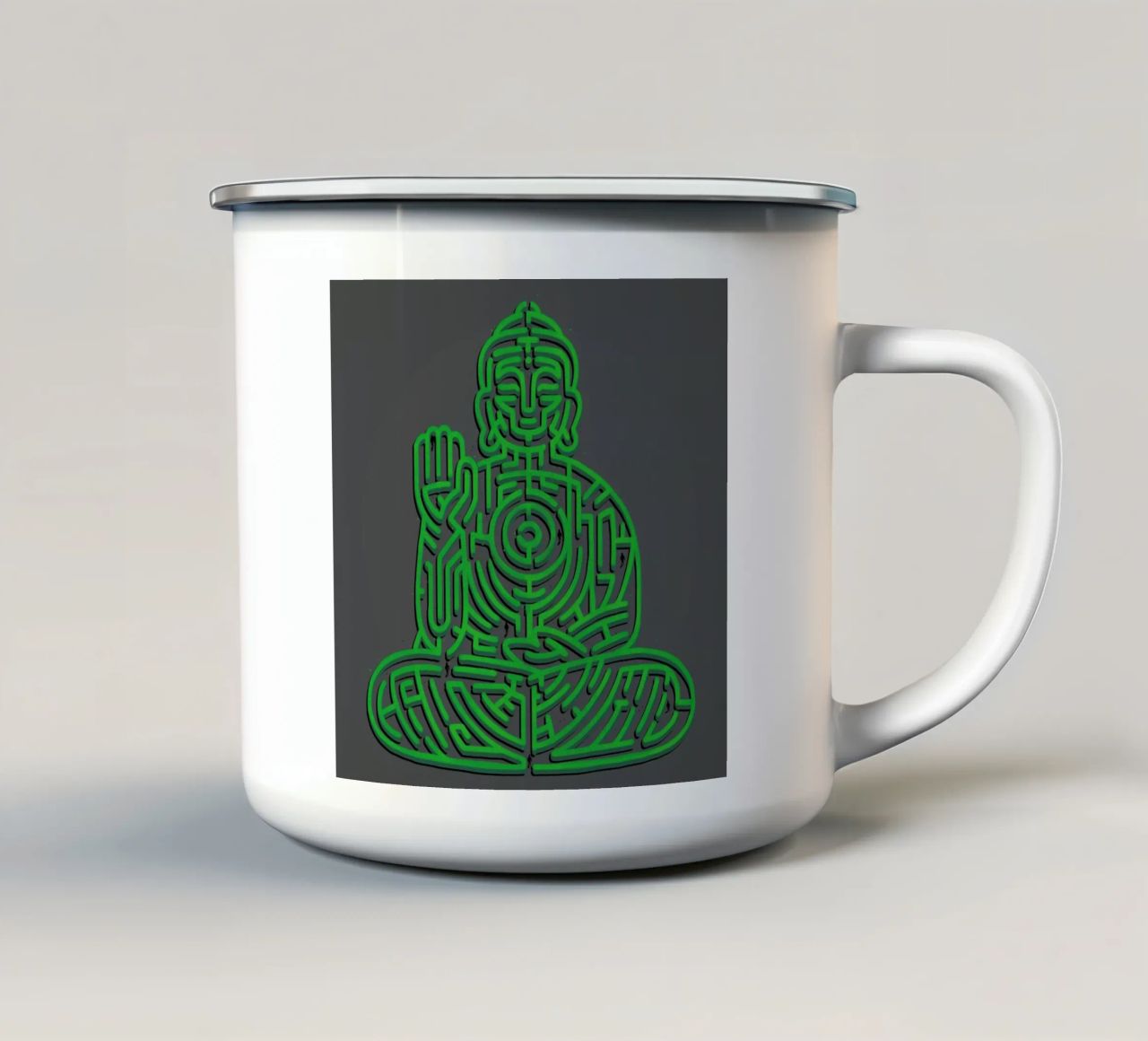 Zen Maze Meditation tazza in smalto da Tobe Fonseca