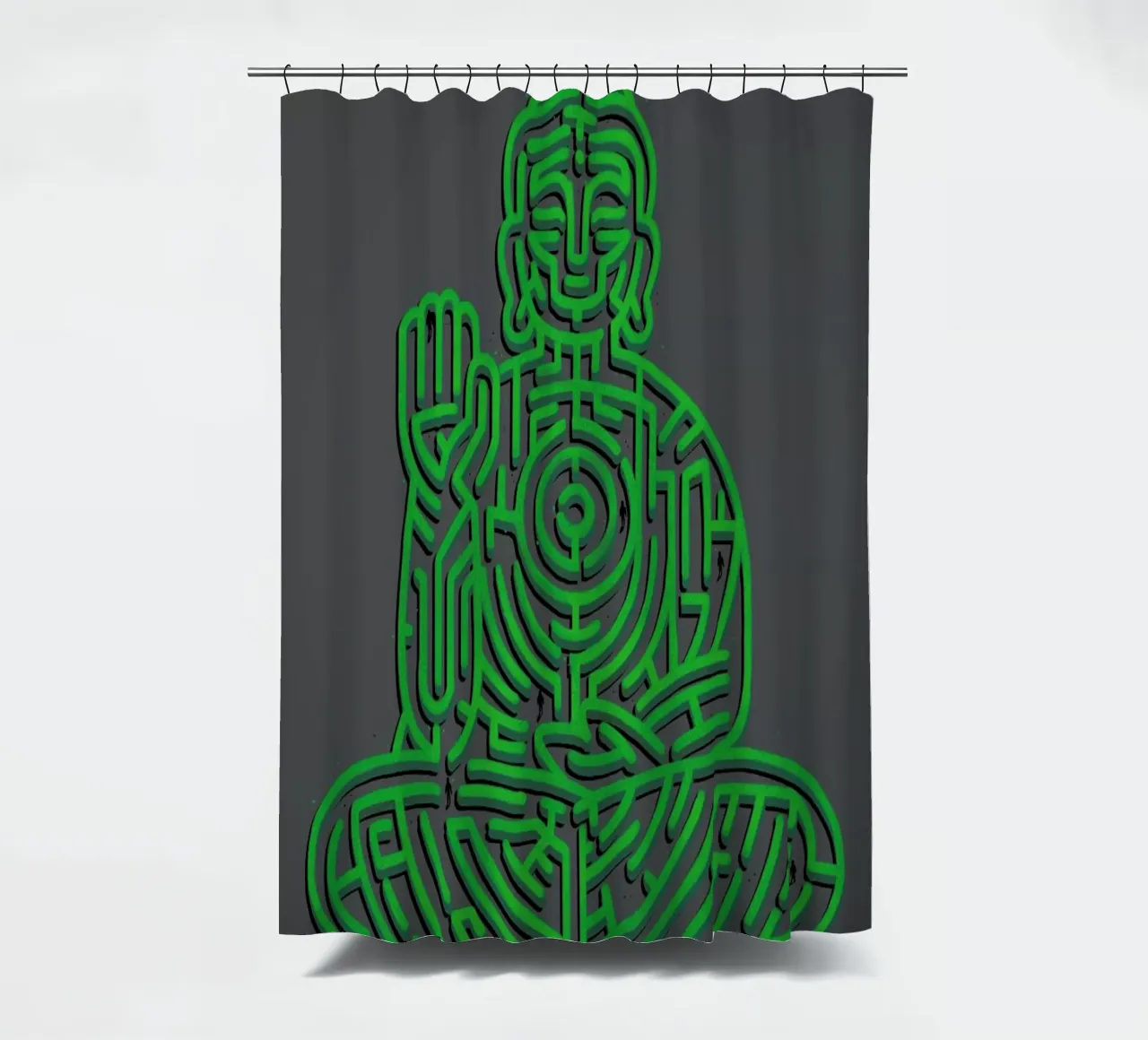 Zen Maze Meditation Duschvorhang von Tobe Fonseca