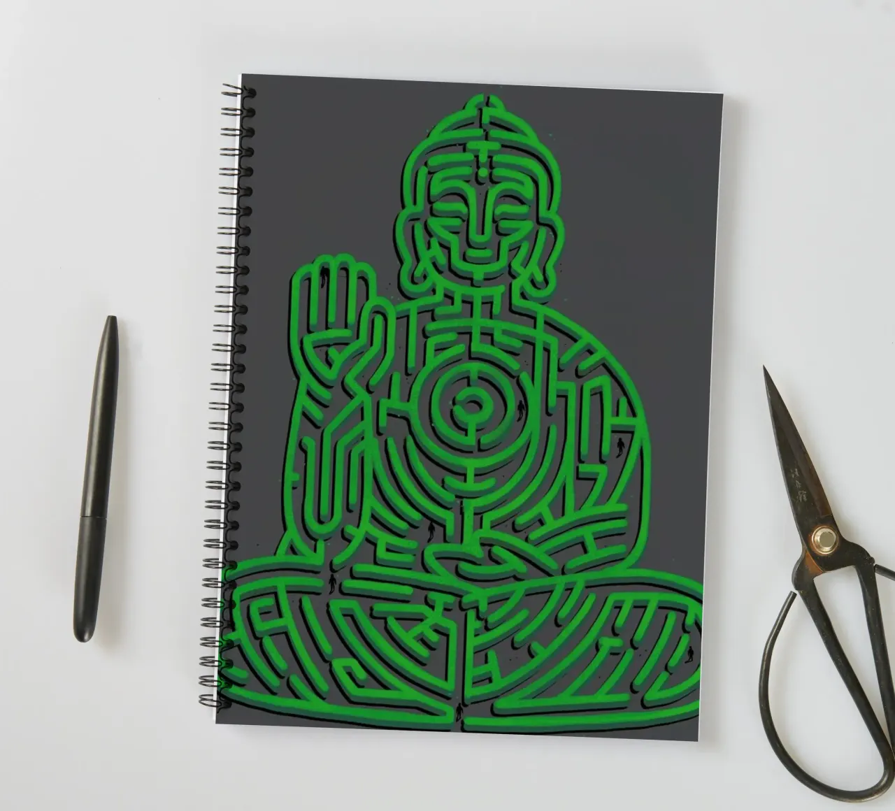 Zen Maze Meditation spiral notebook by Tobe Fonseca
