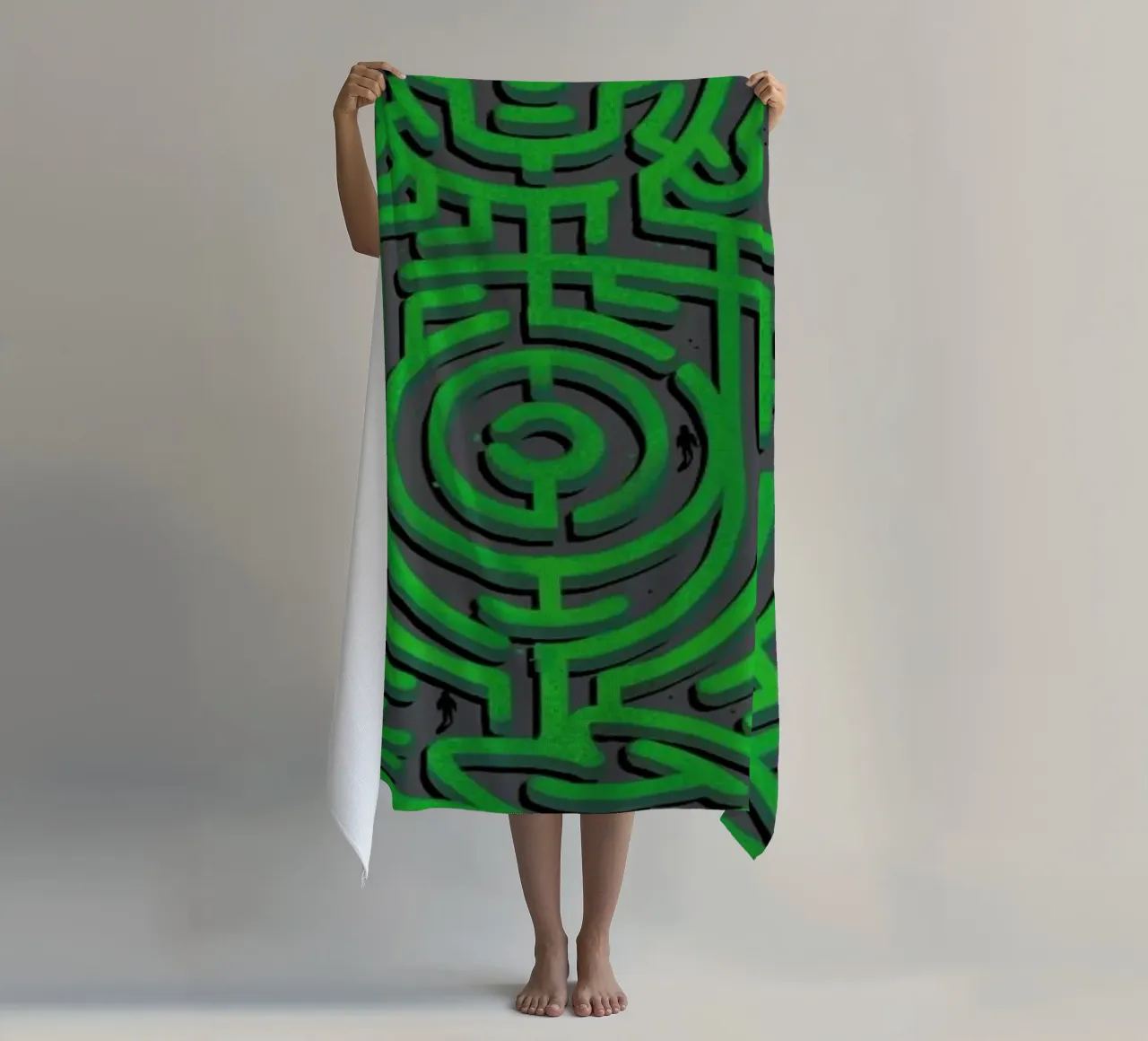 Zen Maze Meditation beach towel by Tobe Fonseca