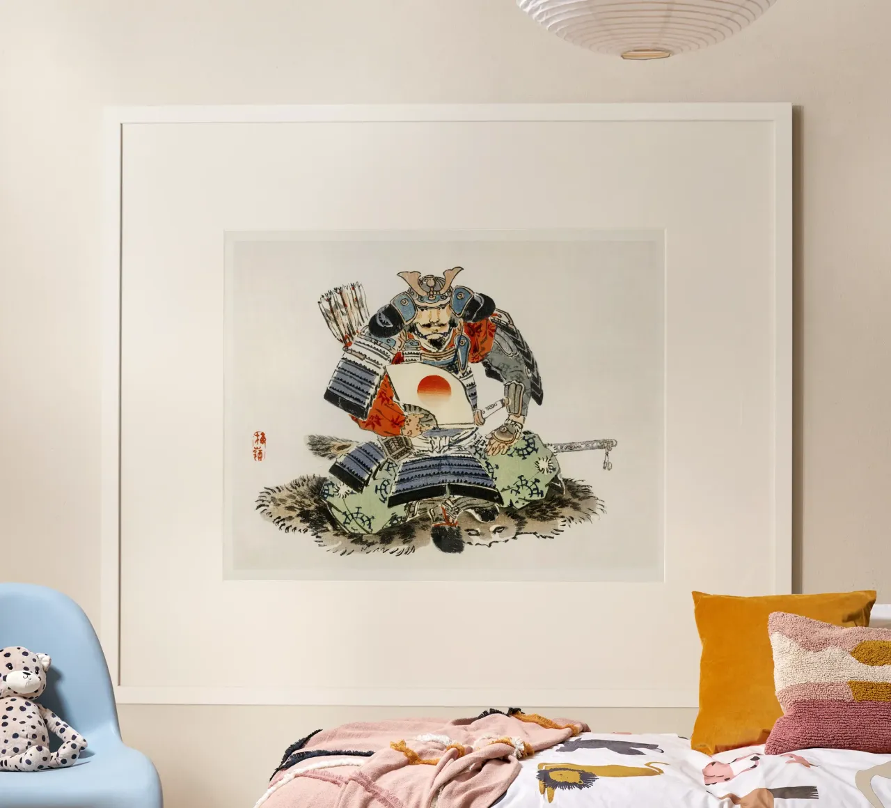 samurai vintage poster con telaio in plastica da vintageshop