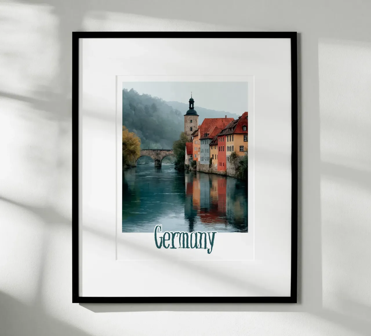 Poster Germania poster con telaio in legno da Frame the World