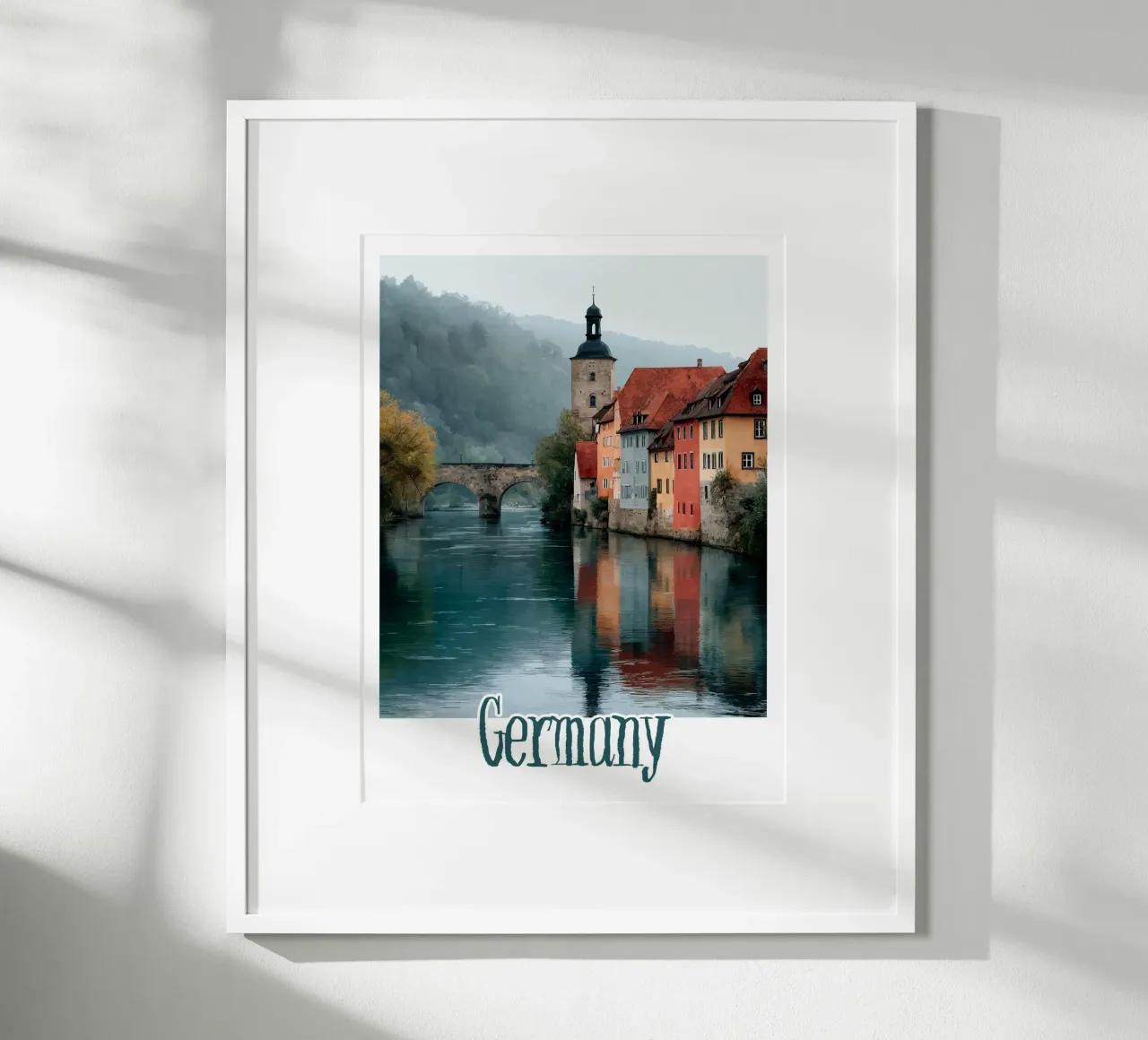 Poster Germania poster con telaio in legno da Frame the World