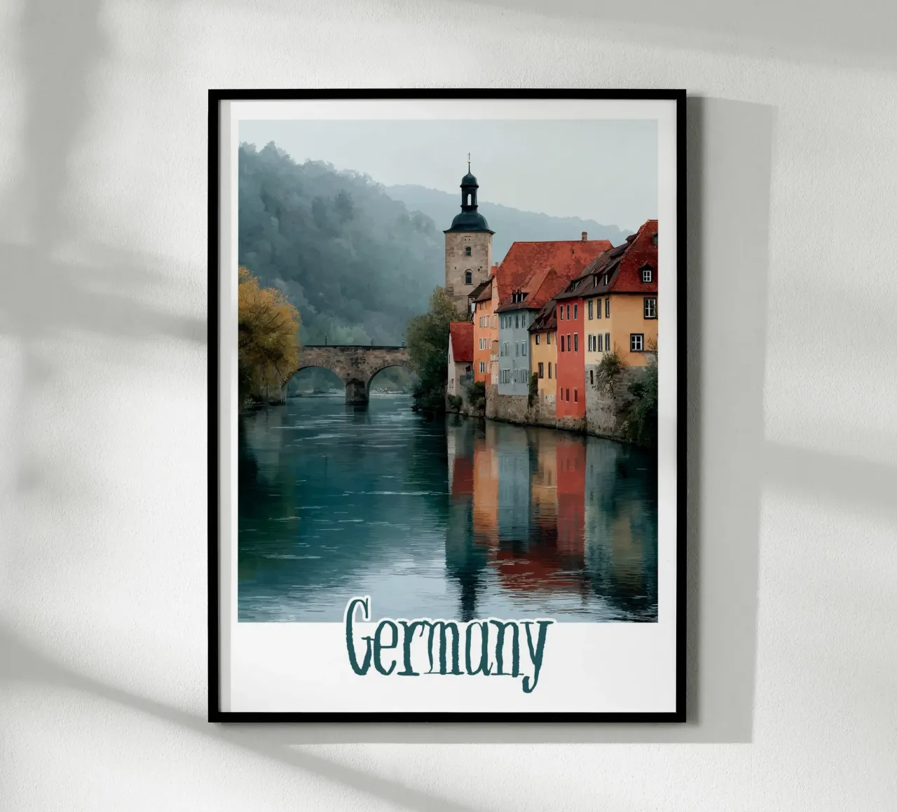 Poster Germania poster con telaio in legno da Frame the World