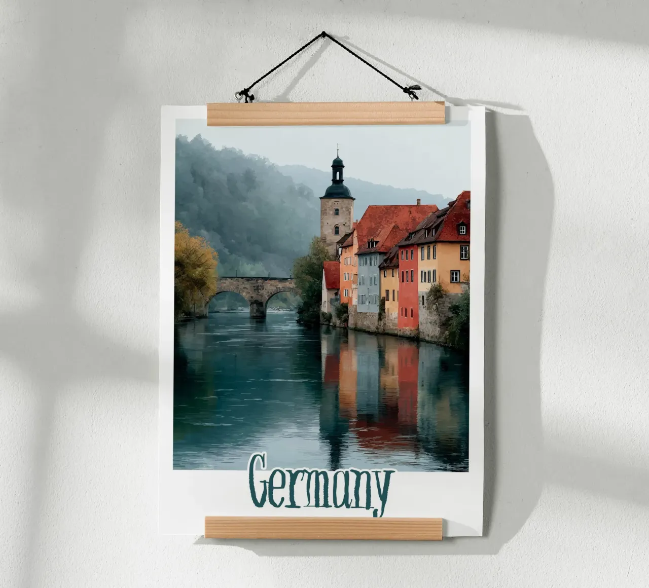 Poster Germania poster con telaio in legno da Frame the World