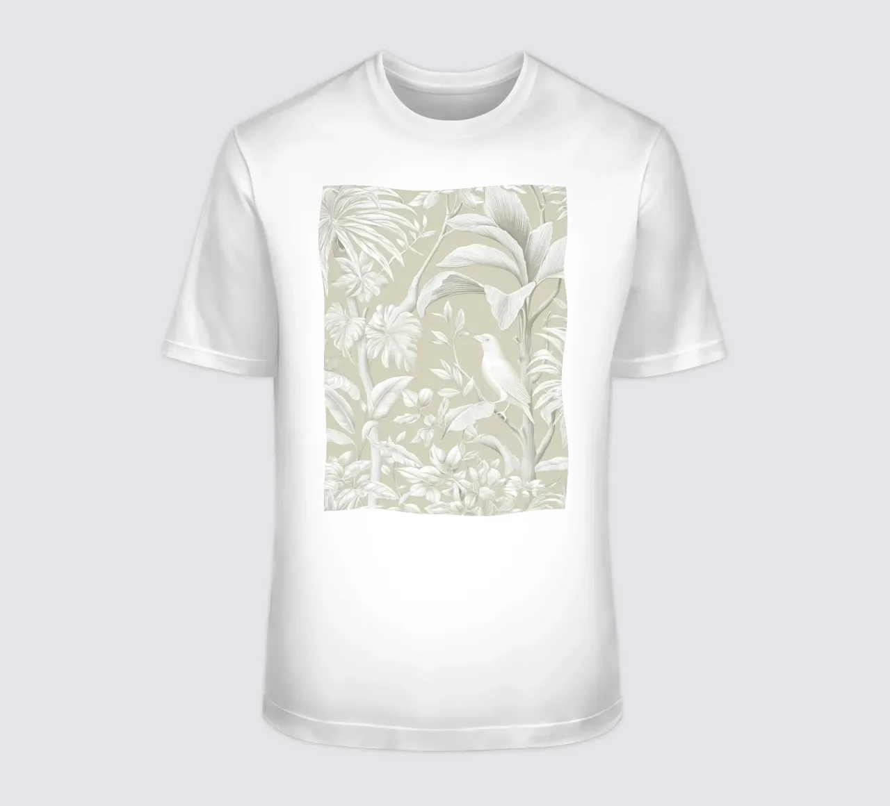 Giungla boho beige con uccello t-shirt da Autofocus
