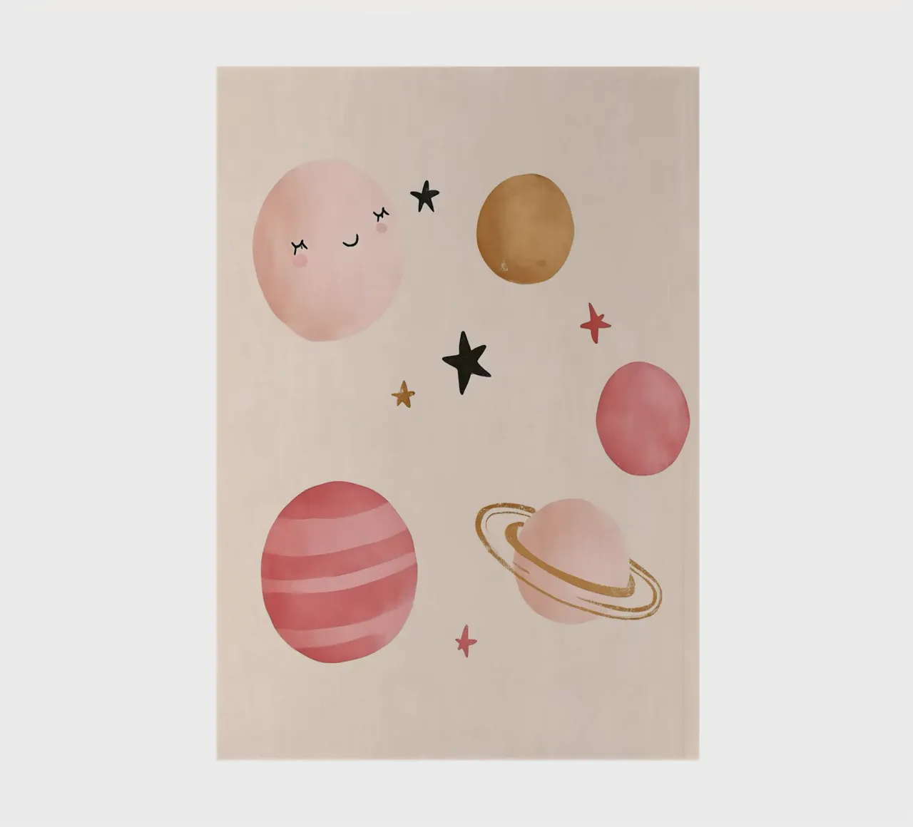 Celestial Print, Space, Nursery Wall Art, Playroom decor notebook by Little Lola